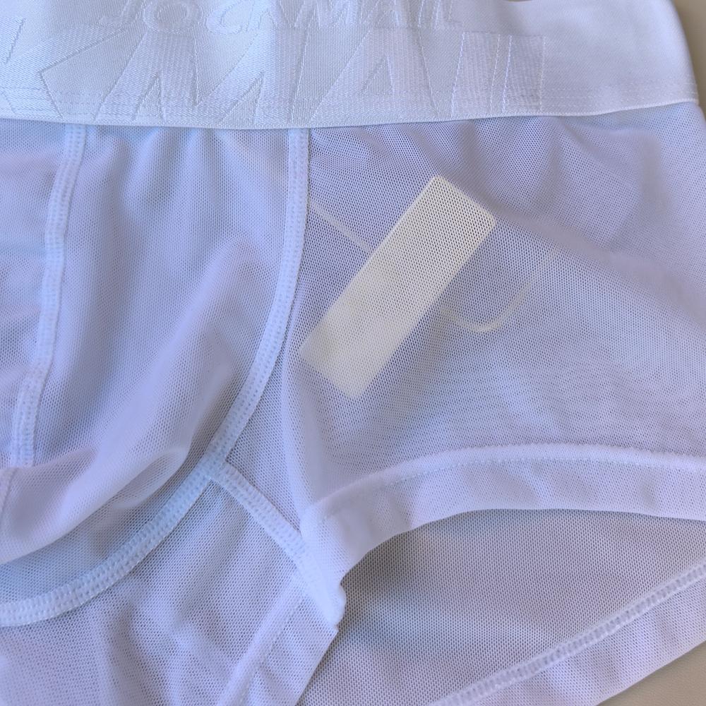 Boxer JOCKMAL da uomo, in mesh ultrasottile, traspirante, semi-trasparente, sexy, a vita bassa, tinta unita, casual, da indossare tutti i giorni, pantaloncini da allenamento