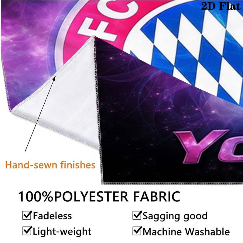 FC Bayern Munchen Custom Name Wall Tapestry Aesthetic Wall Hanging Printed Fabric Blanket Decorative Tapestries for Bedroom Living Room Home Decor