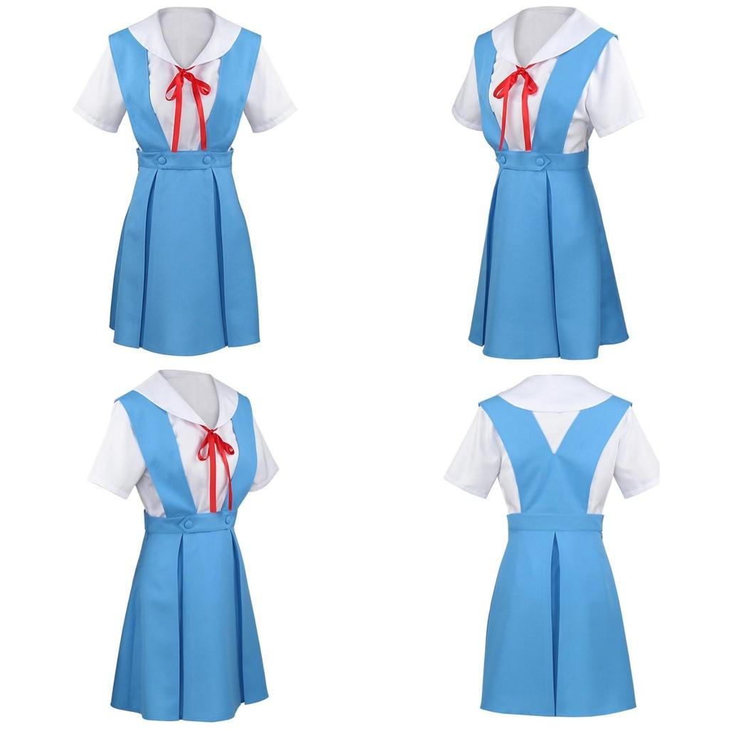 Gk-o Anime Ayanami Rei Asuka Langley Sohryu School Uniform Cosplay Costume Polyester Material Authentic To Character Look