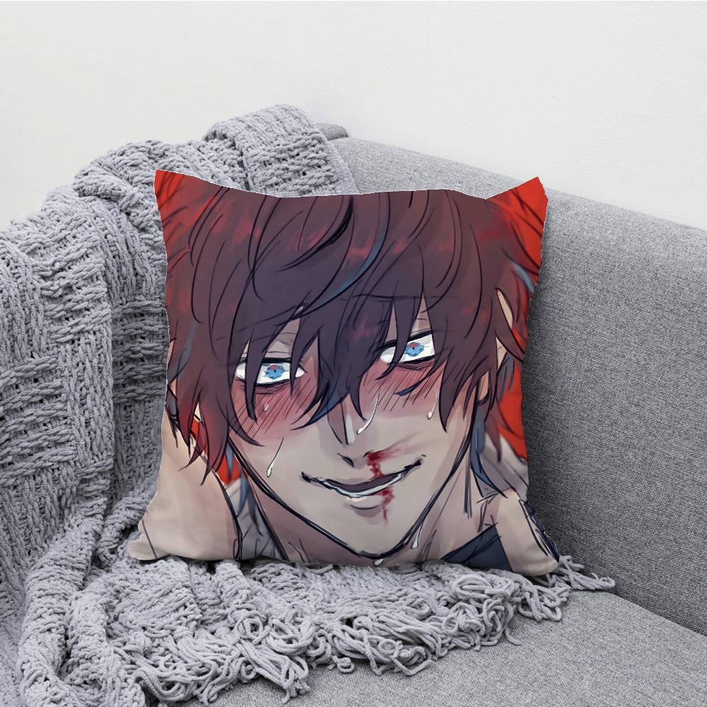 Yandere D-Doppo K-Kannonzaka Pillow Case Print Polyester Fiber 40X40 cm Home Sofa Throw Cushion Cover Decoration