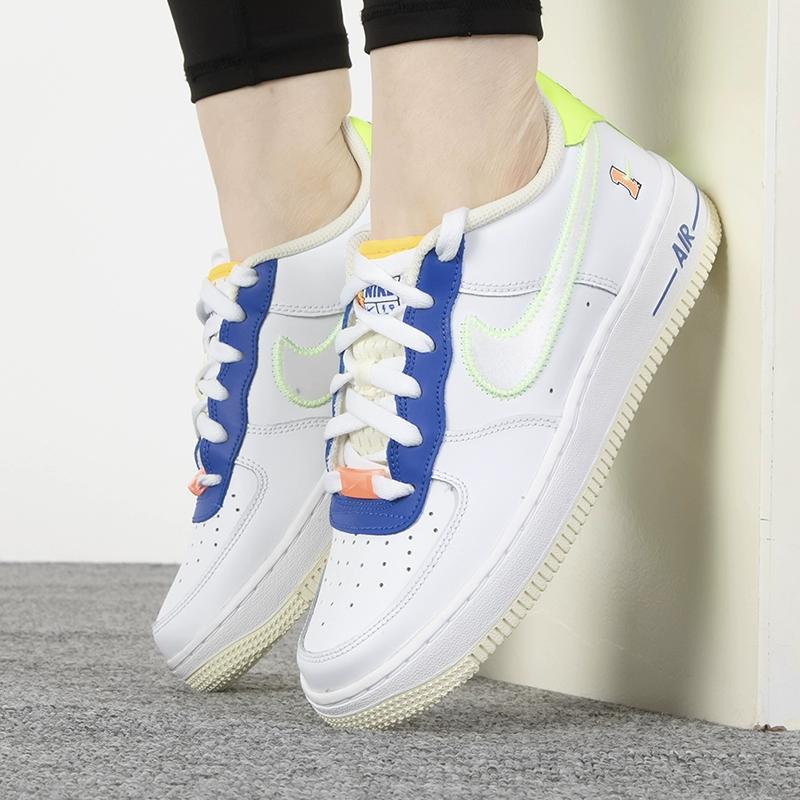 Nike Air Force 1 LV8 GS Player One - Ghost Green Kids Sneakers White Laser-Orange Spring-Grey-Heather FB1393-111