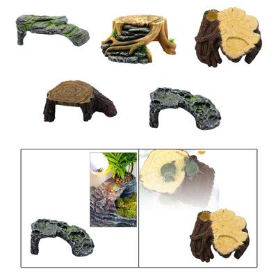 Reptile Hideout Aquarium Decoration Landscaping Decoration Decor Hideaway Basking Area for Frog Lizards Snake Amphibians