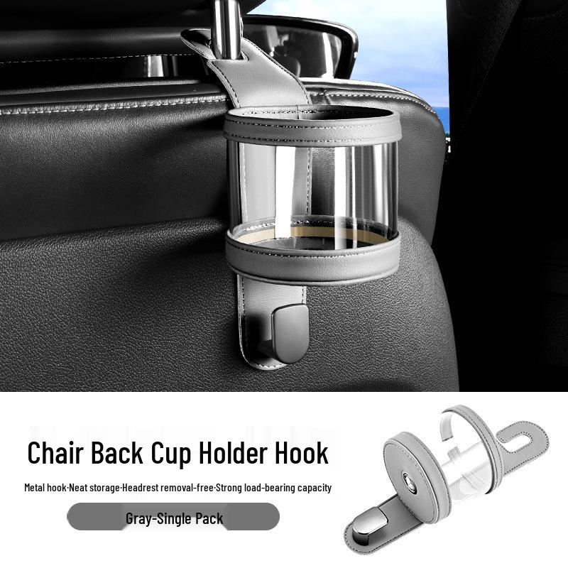 Multifunctional Car Seat Back Hook & Cup Holder for Rear Storage