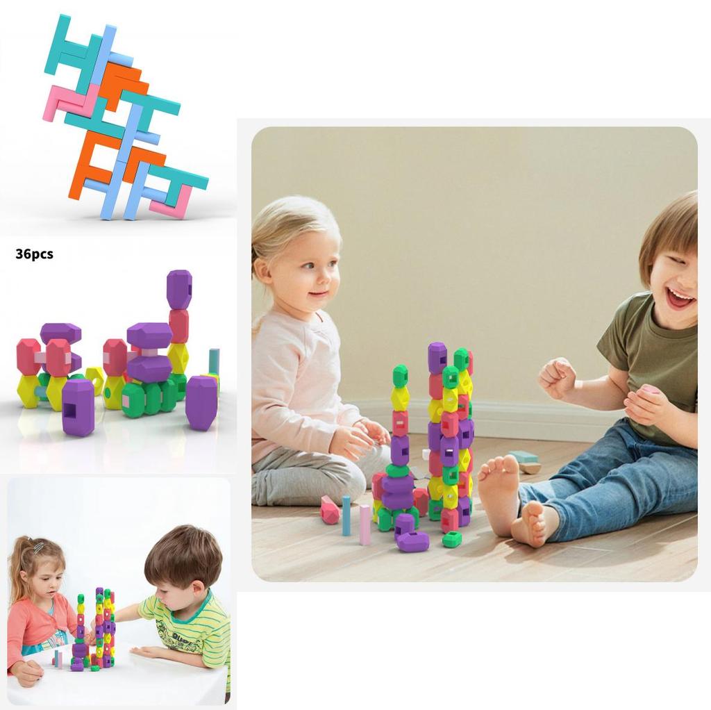 Silicone Building Blocks Toy For Kids Educational Diy Creative Play Set For Early Learning
