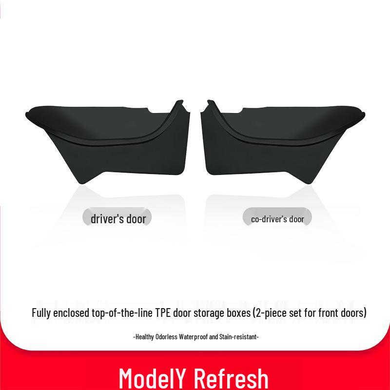 Tesla Model Y Model 3 Türschlitz-Aufbewahrungsbox mit Samtpads zum Schutz