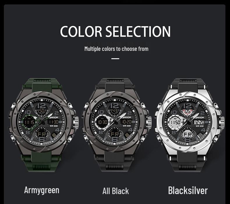 Sanda 6008 Multifunctional Men's Waterproof Sport Quartz Watch