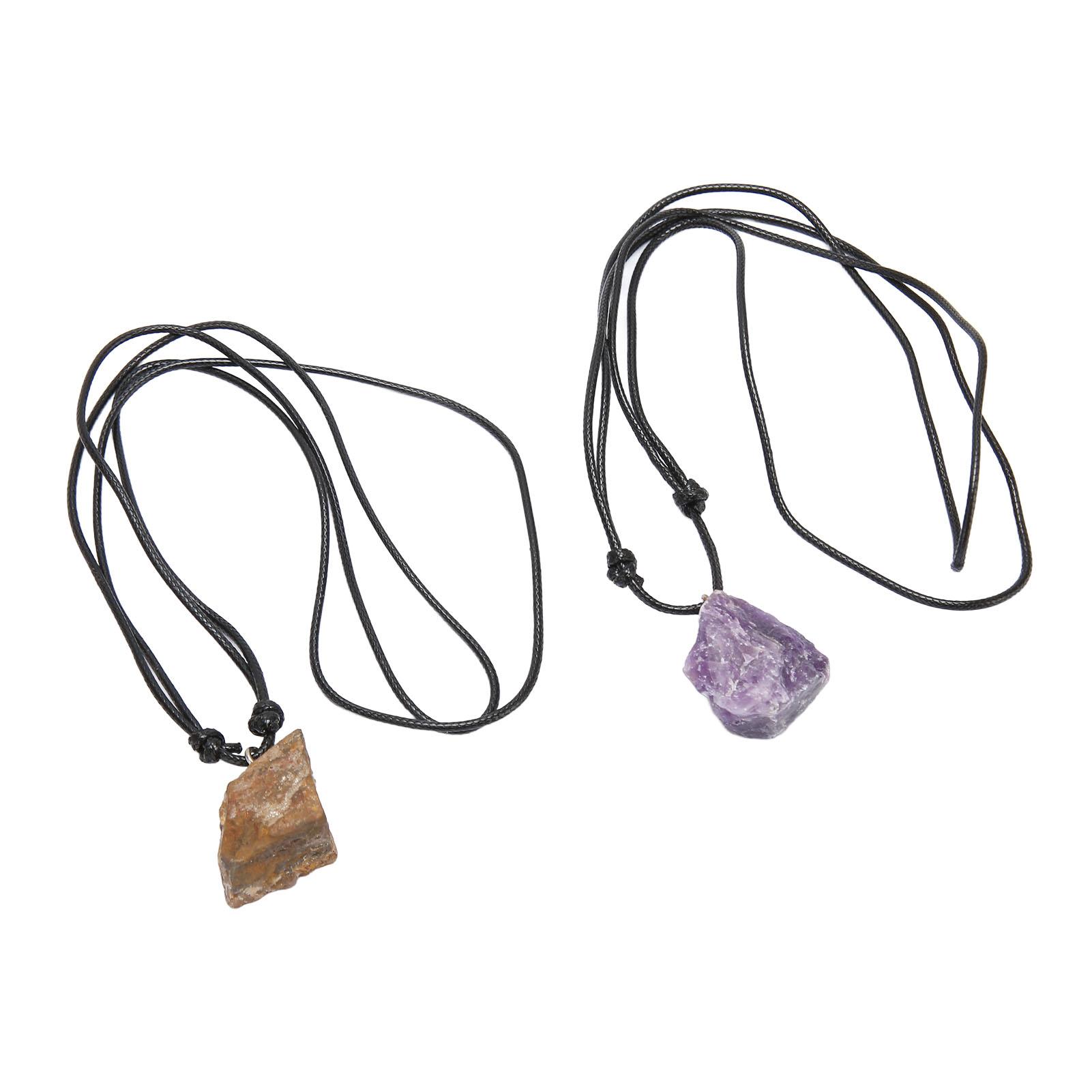 Подвеска из необработанного камня, ожерелье, улучшающее сон, приносящее удачу, красивое, удобное, каменная хрустальная подвеска