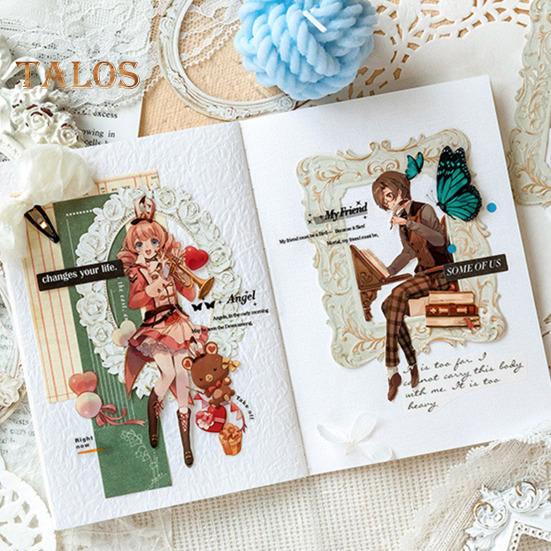 5 szt. Wytłoczone naklejki w stylu retro, wklęsłe wzory, materiały do scrapbookingu, zestawy do tworzenia koronek, ramki na zdjęcia