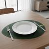 2PCS Waterproof Leaf-Shaped Placemat Stain Resistant Heat Insulation Mat Dinnerware Pad  Dish