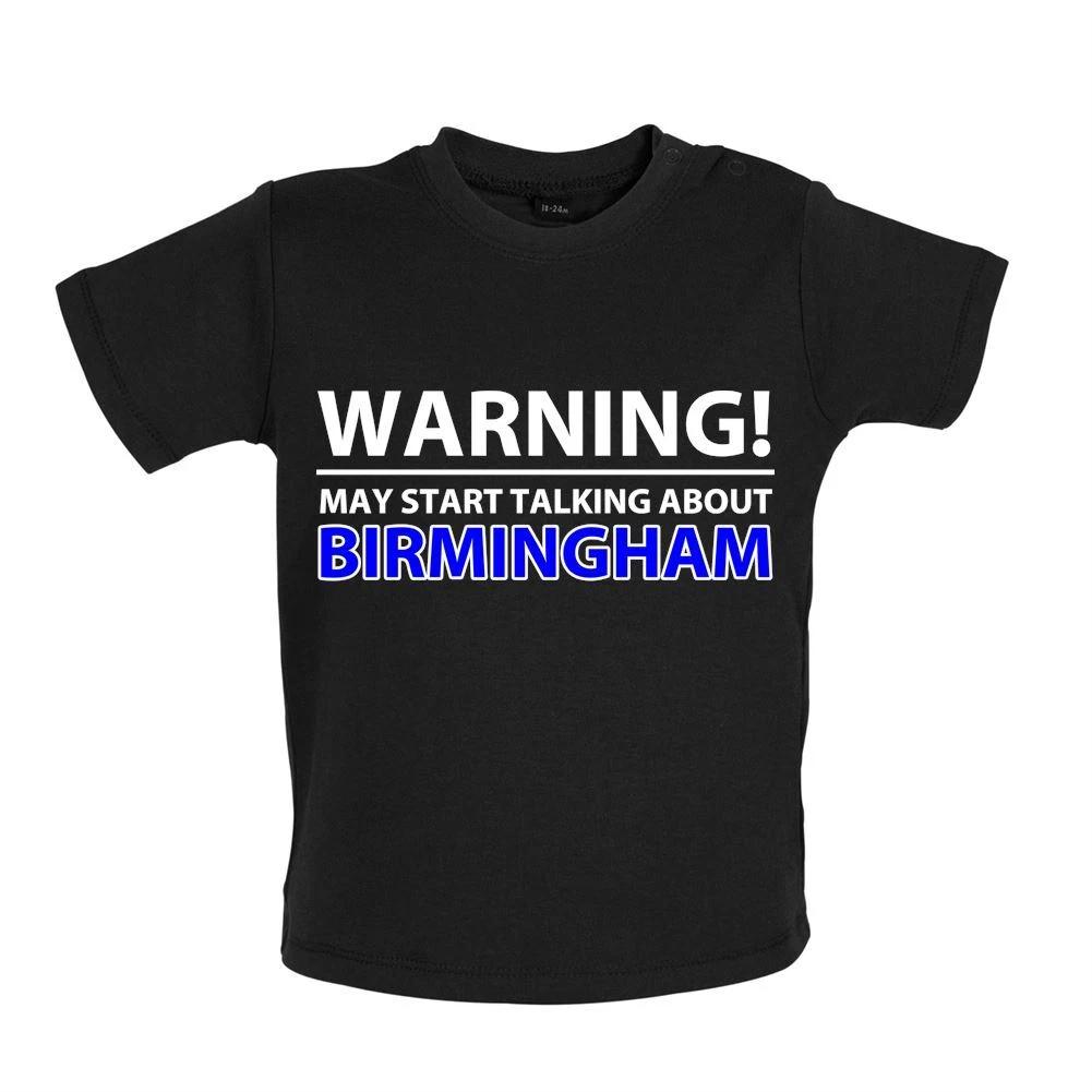 Warning Talk Birmingham - Baby Kids Boys Girls Unisex T-Shirt / Babygrow - City Love Fan Football Funny 100