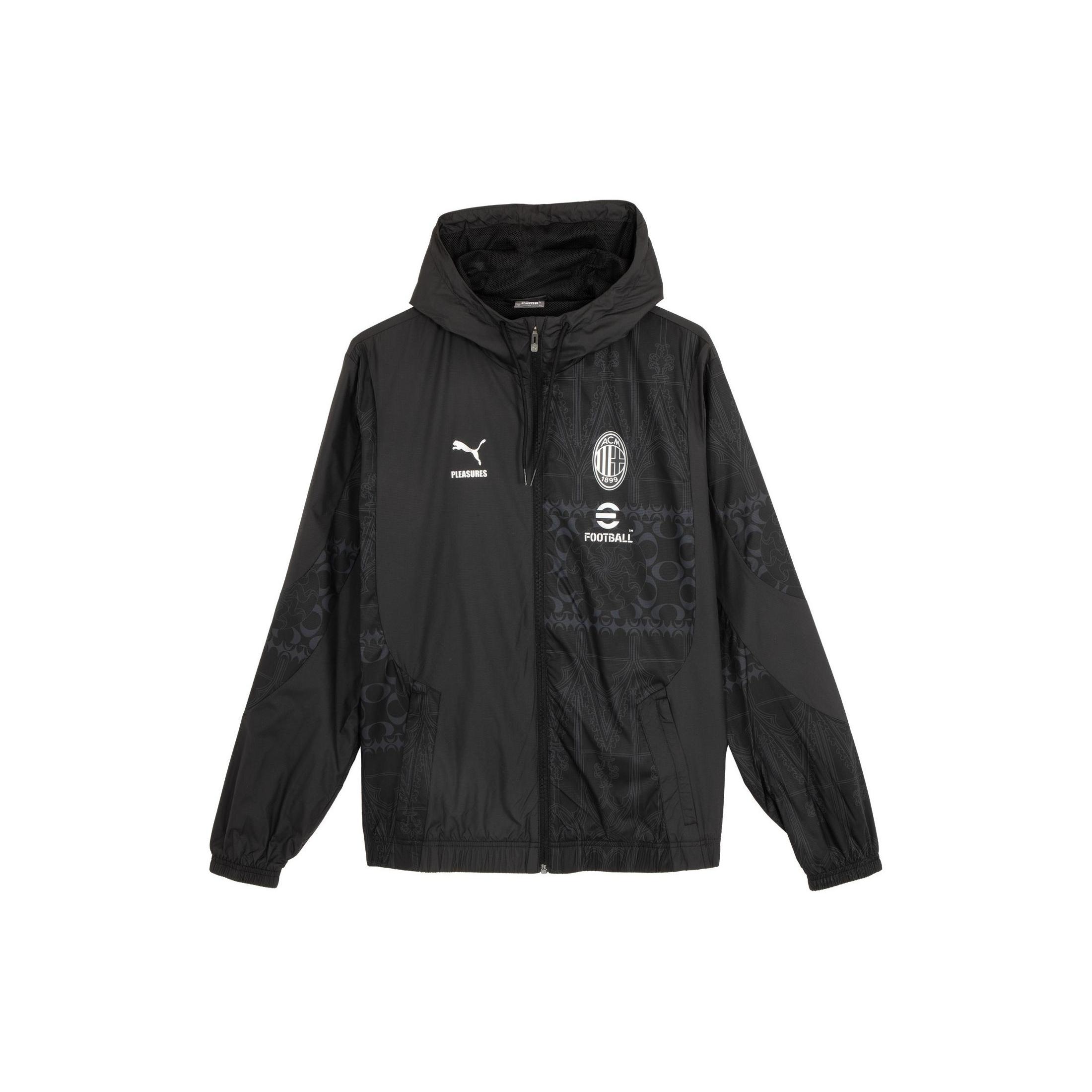 PUMA x AC MILAN PLEASURES Football Pre-match Jacket Black Men s 776092-01 S
