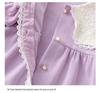 Stylish Girls' Long Sleeve Princess Romper and Harem Pants Set for Babies