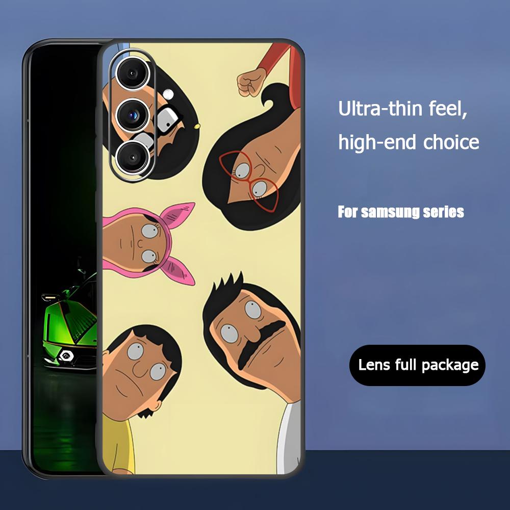 

Hot Bobs Burgers Cartoon Phone Case For Samsung Galaxy S25 S24 S23 S22 S21 S20 Plus Ultra Note20 Soft Black Samsung S20