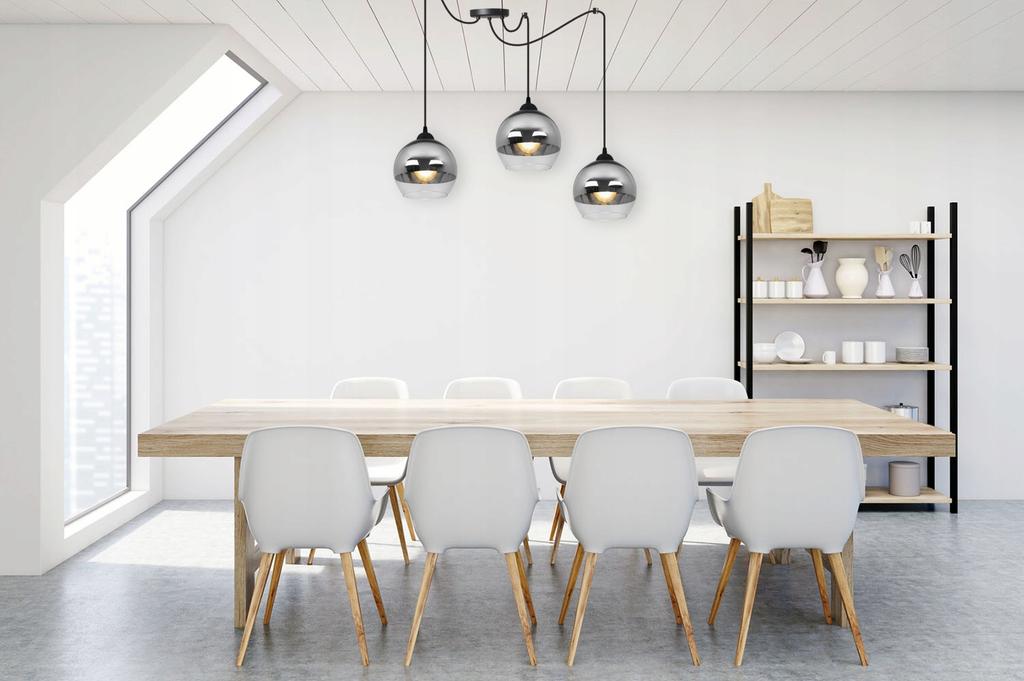 ELEGANT CHROME LED SPIDER HANGING LAMP