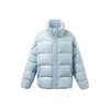 Li Ning Sports Fashion Serie Einfarbig Warm Stehkragen Kurze Daunenjacke Damenjacke Blau AYMR506-3