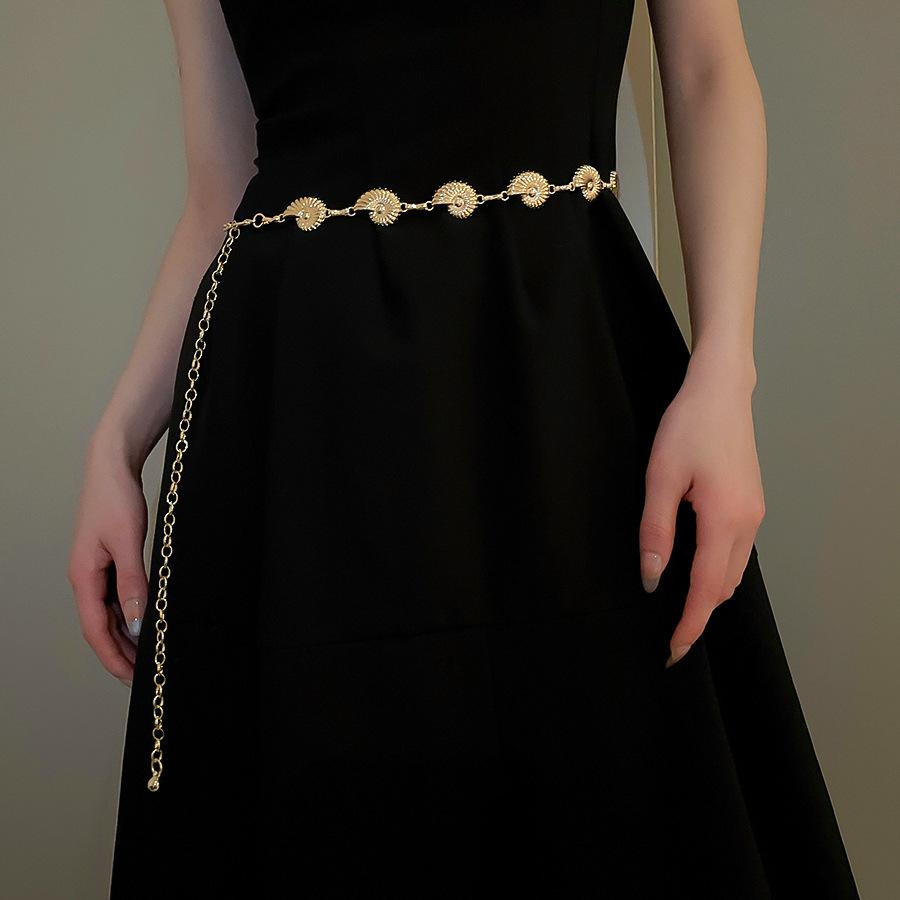 Ethnic Style Wax Rope Wood Bead Acrylic Woven Oval Waist Chain Temperament Belt Versatile Waist Jewelry