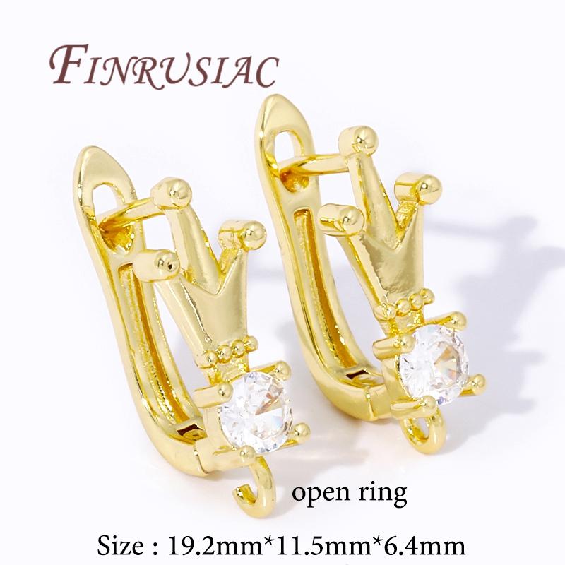 Multi Styles 18K Gold Plated Earwires Fasteners Earring Hooks Clasps Accessories For DIY Women's Anti-Allergy Earrings Making