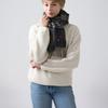 ABRAHAM MOON Merino Wool Shawl Muffler 50cm - Truman Charcoal Brick