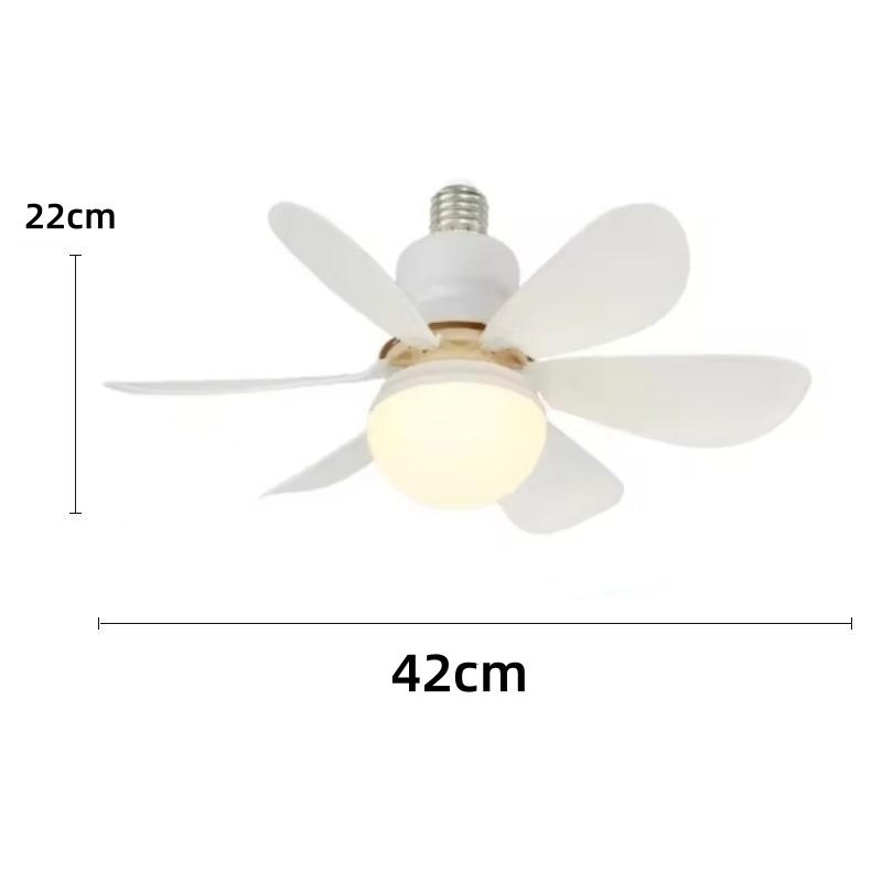 

E27 ceiling fan with LED light 40W 52cm with remote control dimming three speeds white kitchen bedroom dining terrace