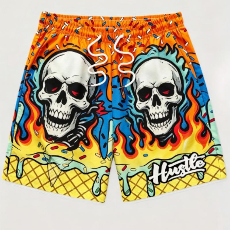 

Men s fun swimming trunks with quick-drying adjustable drawstring waistband S