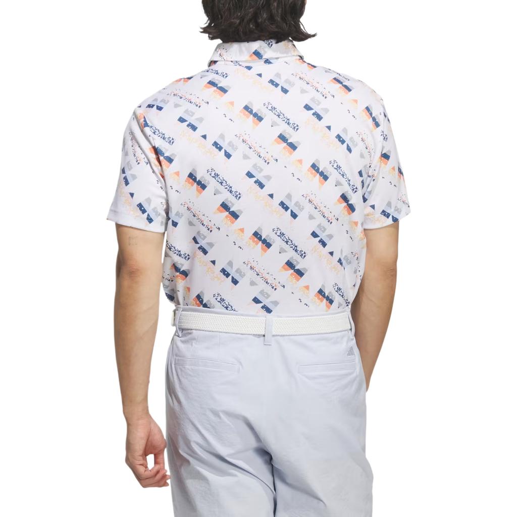 adidas Performance AOP Climacool Knitted Moisture-Wicking Printed Golf Shirt Men Tops JZ4363
