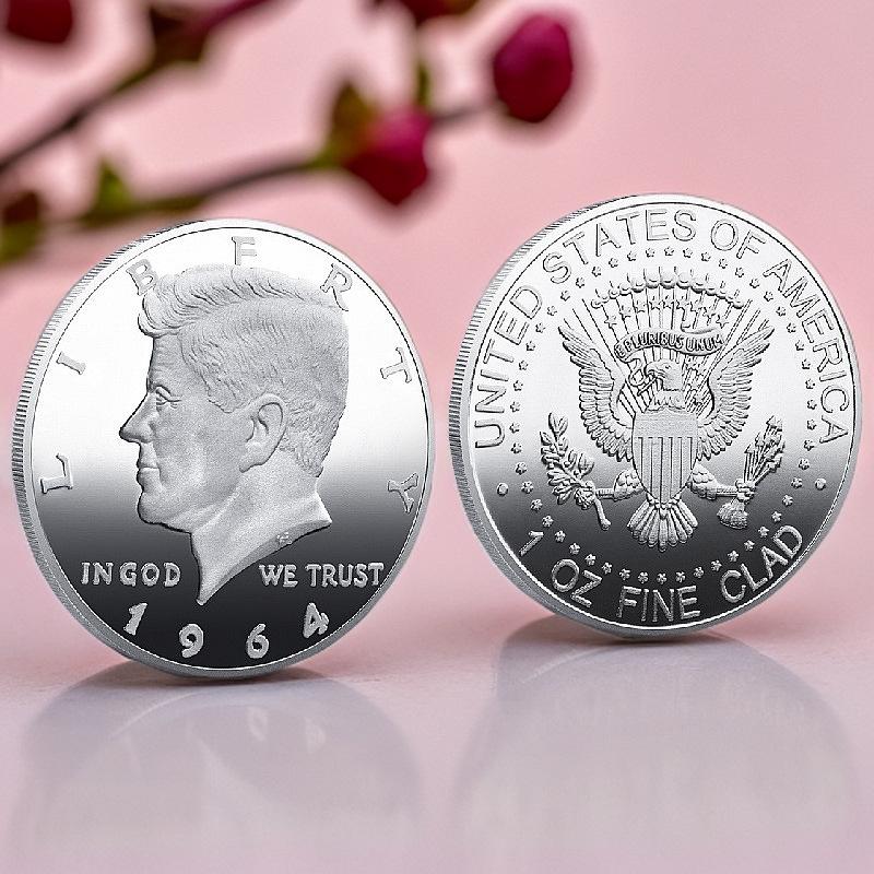 1964 Kennedy, Kreativní mince, Kreativní pamětní medaile, Svoboda, Znak Spojených států, Bělohlavý orel, Dárkový odznak
