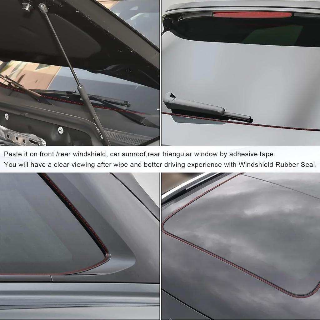 Windshield Rubber Seal Strip - 1.7M/ 5.6Ft Rubber Weather Stripping Window Seal Strirp Moulding Trim, Sunroof Seal For Car/Truck/SUV Front Rear