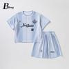 Beiteng Kids' Quick-Dry Summer Set: Boys' Casual T-shirt & Loose Shorts Sportswear