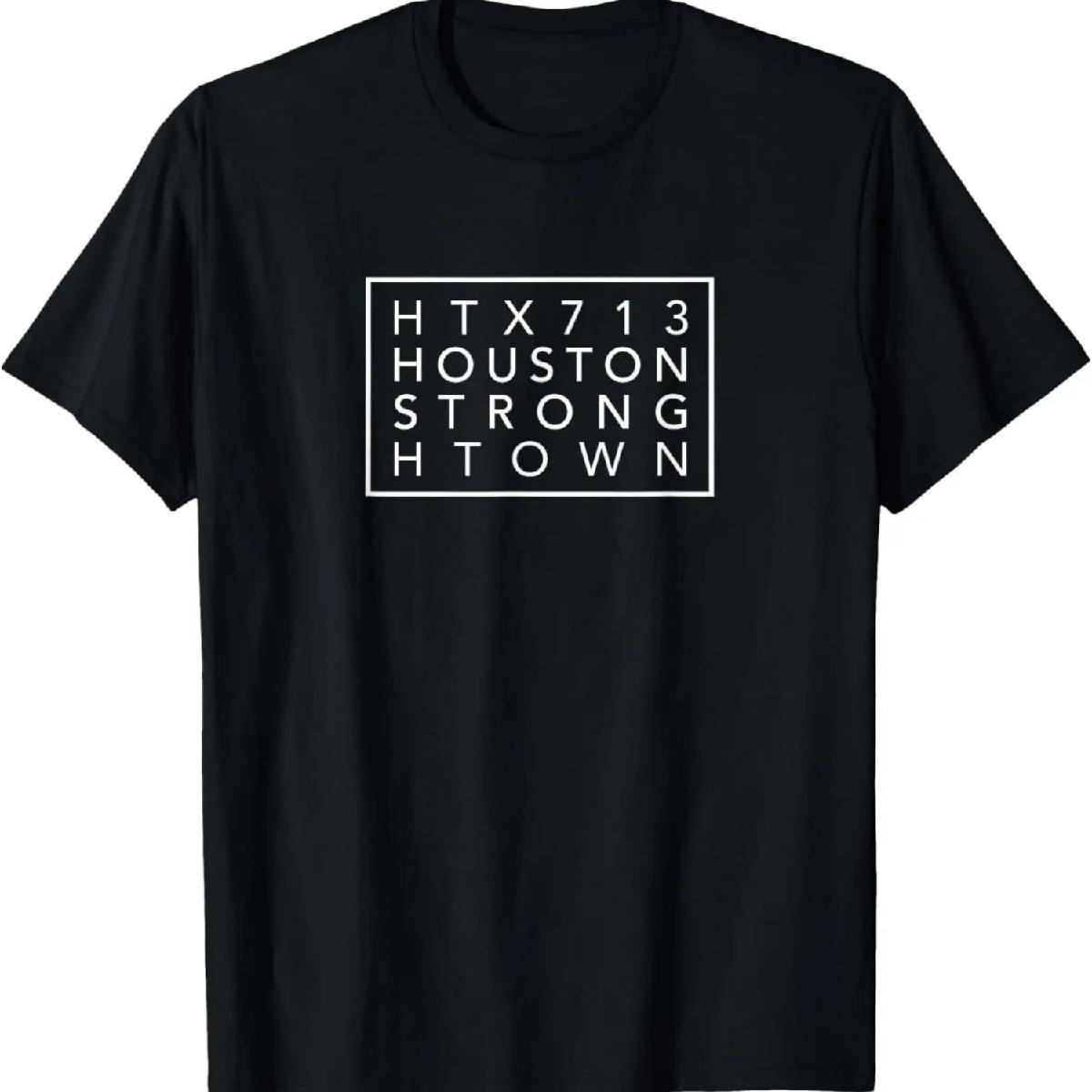 HTX 713 Houston Strong H-Town Simple Graphic Houston Texas T-Shirt XXXXXL разноцветный
