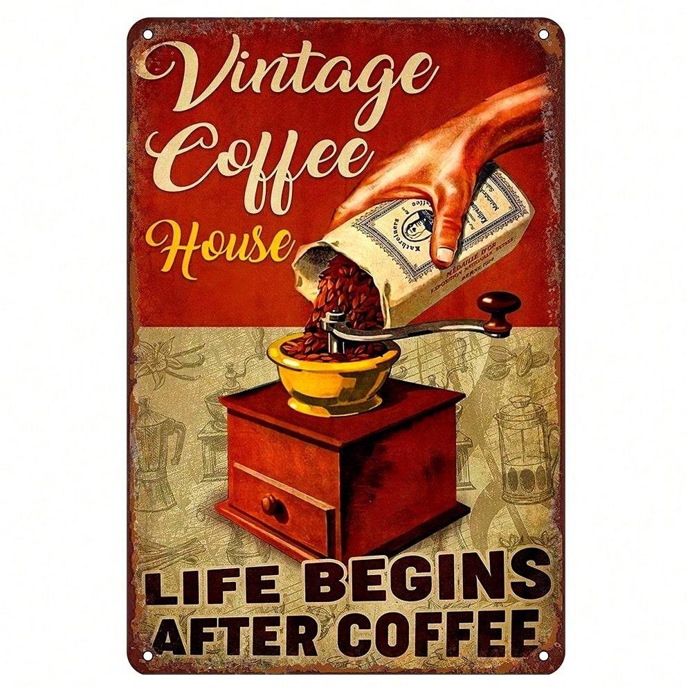Vintage Coffee Metal Tin Sign Wall Decor Retro Pub Bar Kitchen 20x30