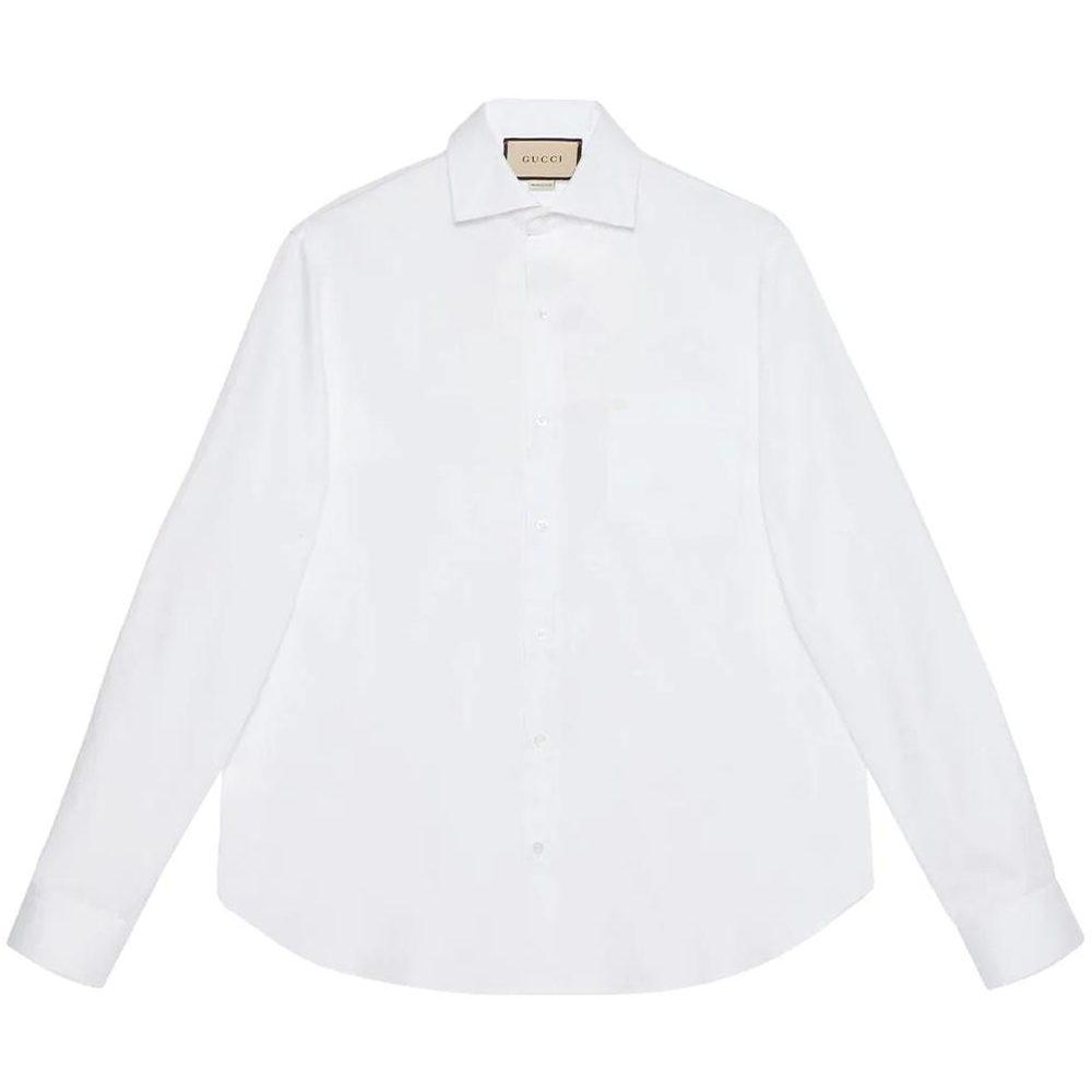 GG-embroidered cotton shirt 699560-ZAJOM-9000