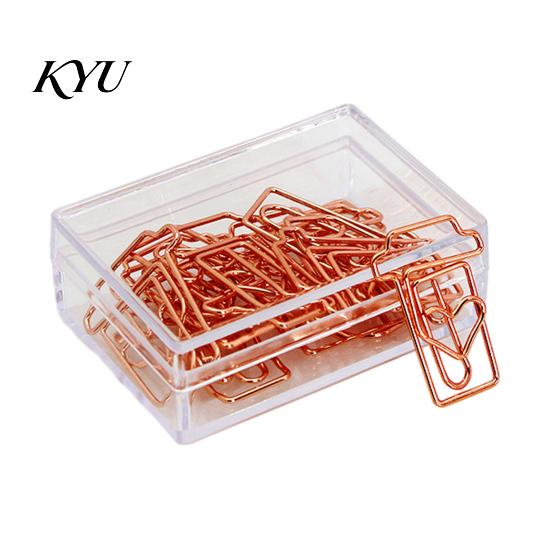 Decorative Page Markers 10PCS Rose Gold Metal Paper Clips, Cartoon Shape Clips Bookmarks, Creative Documents Organizers for Office And School