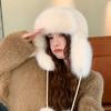 Winter Imitation Mink Fluff Hat Female Cute Hairball Lei Feng Hat Winter Cold and Warm Thickened Ear Protector New