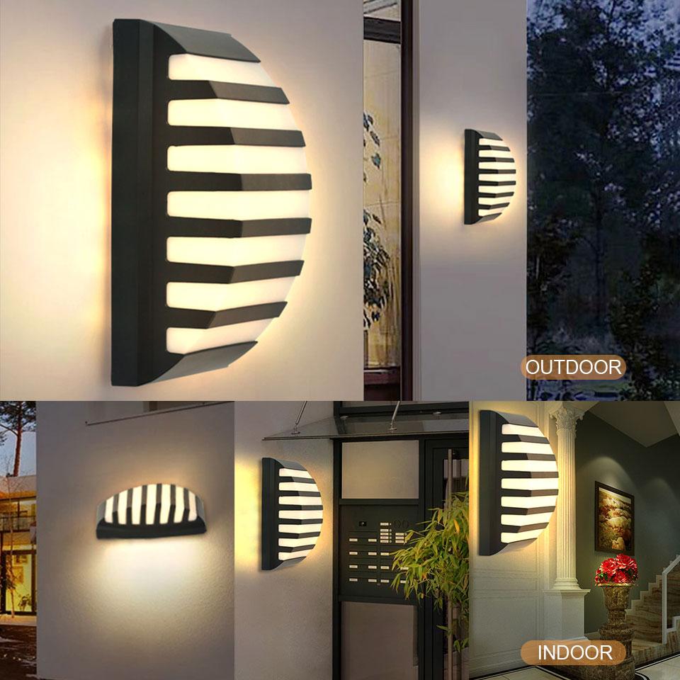 Wall Lamp Motion/NO Sensor Outdoor LED Wall Light Waterproof AC85-265V ABS 16/30W LED Lamps For Railing Fence Yard Patio Pathway