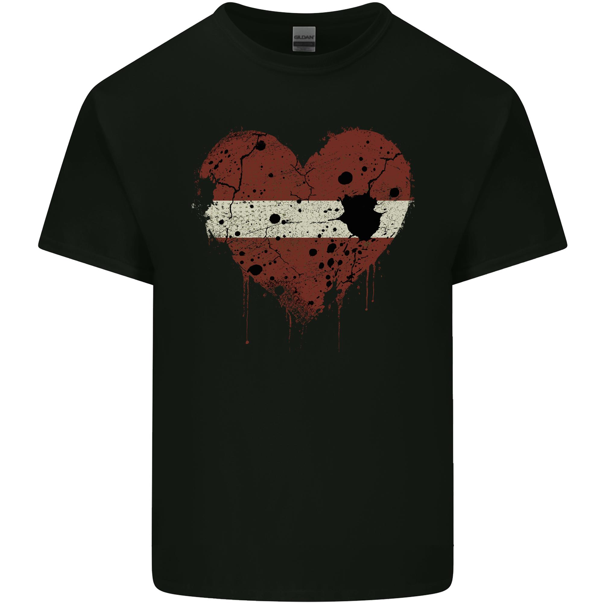 Love Latvia Flag Latvian Day Football Unisexs Light Cotton TShirt S