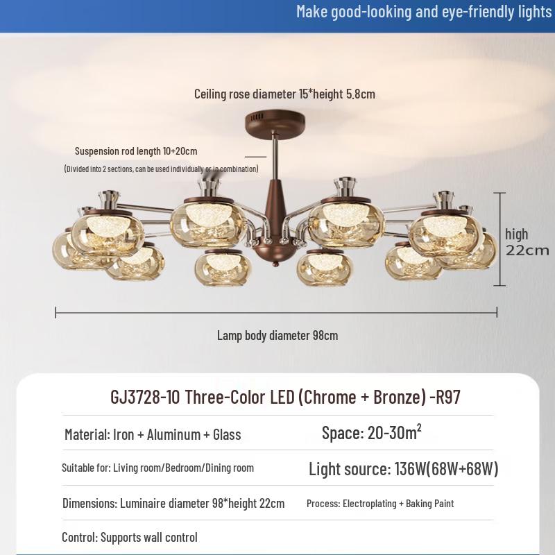 Dream Bubble Persimmon Living Room Chandelier