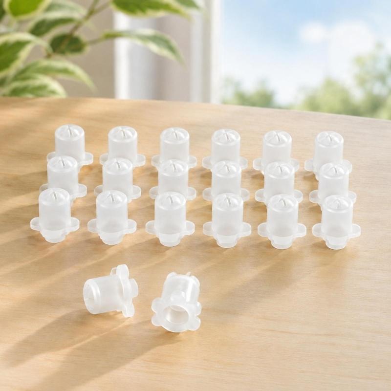 Outdoor Garden Port Insert Parts for Bird Feeding Stations, Flower-Style Plastic Replacements for Routine Use Needs