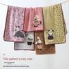 Soft High-Density Coral Fleece Towel - Absorbent, Thick Face & Hair Drying with Fresh 3D Floral Design