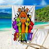 1pc SPRUNKI2 Beach Towel, Beach and Seaside Swimming Pool Equipment, Fashion Pattern, Rectangular, Travel Essentials