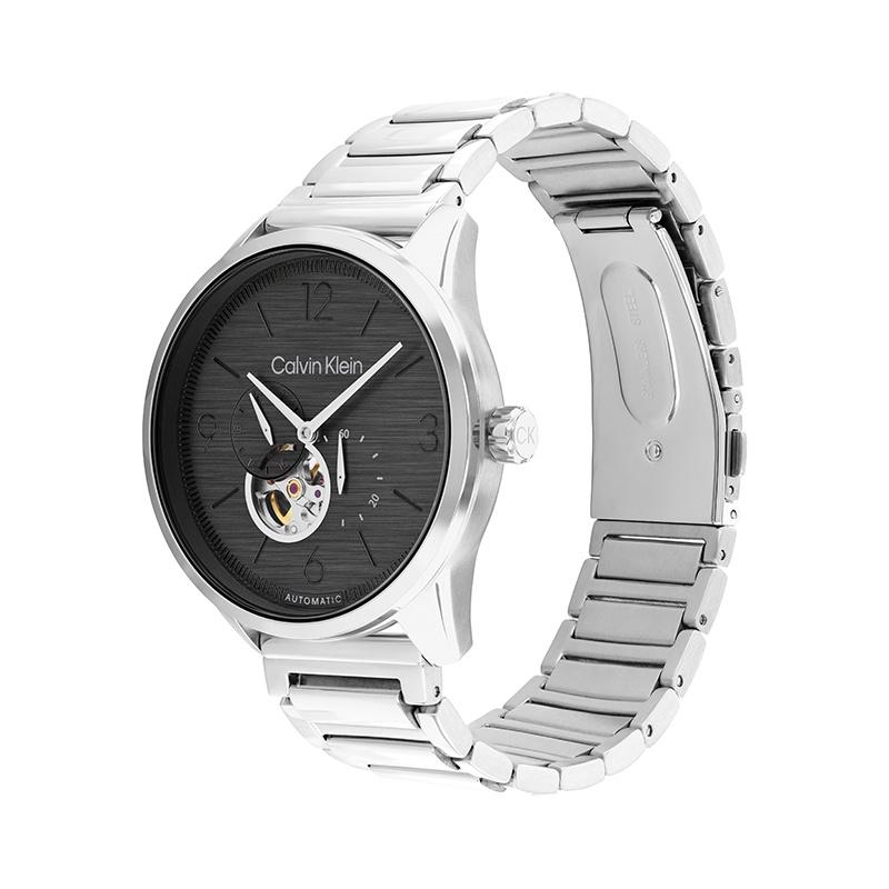 Calvin Klein Dynamic Series Watch Automatic Mechanical Movement Steel Strap 44mm Bla Dial Men's Watch Waterproof 25200387