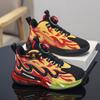 Children's shoes Boys' basketball shoes 2025 spring new leather waterproof sports shoes Medium and older boys' running shoes