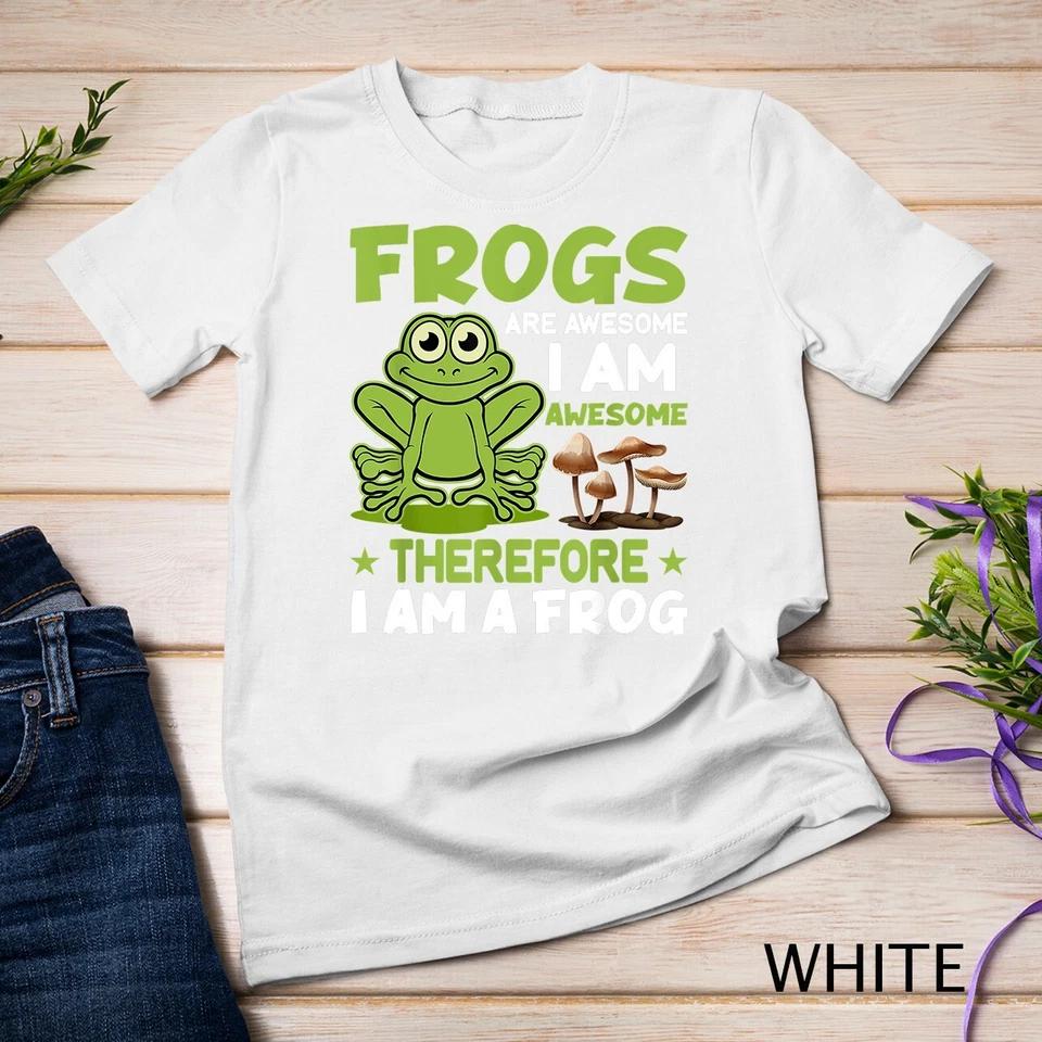 Frogs Are Awesome - Funny Frog Lover Mushroom Frog Unisex T-shirt 9 3XL