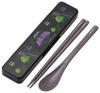 Skater Chopsticks and Spoon Set for Adults (18cm, Quiet, Made In Japan) - Minecraft Team Design - Boys' Set (CCS3SA-A)