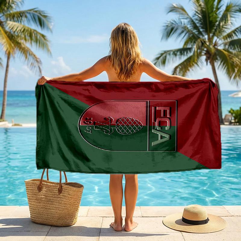 FC Augsburg FC Aufdruck Schnelltrocknendes Strandtuch Mikrofaser Saugfähig Tragbar Reise Schwimmtuch