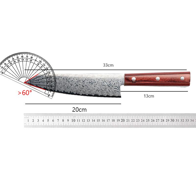 Professional kitchen knives, Damascus steel, high-hardness Japanese forged chef knives, stainless steel Sandek kitchen knives