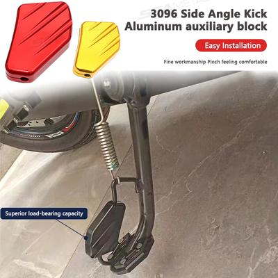 Motorcycle Kickstand Extender Foot Pad Side Stand Aluminum Alloy Extension Support Plate Motorbike Accessory for Stability