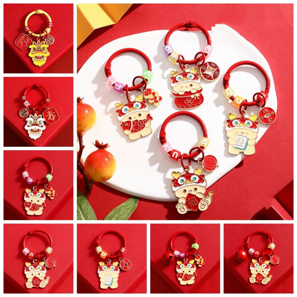 Bag Pendant 2024 New Year Dragon Key Chain Zodiac Dragon Chinese Dragon Key Ring  Car Key Chain