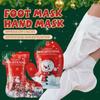1Pair Christmas Hydrating Hand And Foot Mask,Brightening Care,For Hands And Feet,Soft And Smooth,Rej