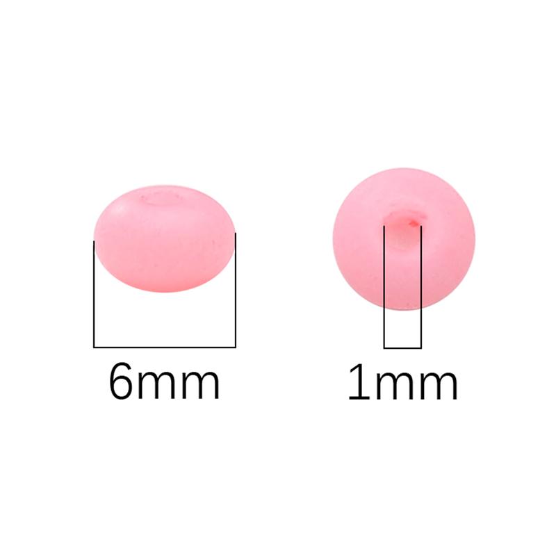 70pcs Glass Seed Beads Charm Frosted Mineral Abacus Czech Spacer Beads For Jewelry Making Accessories