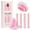 Set da 6 pezzi Alta Elasticità Raso di Seta Set di Arricciacapelli Combinazione Nessun Danno Termico Transfrontaliero Onde Grandi Cuffia per Dormire Accessori per Capelli